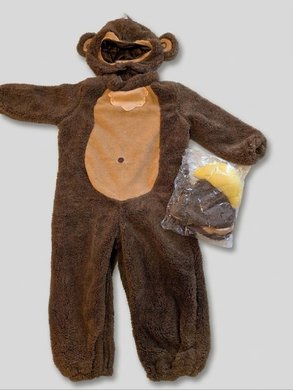 SPOOKTACULAR CREATIONS Little Monkey Plush Brown Kids Halloween Costume Size 3T - Picture 2 of 10